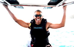 Obama enjoys watersports with Virgin chief on luxury island
