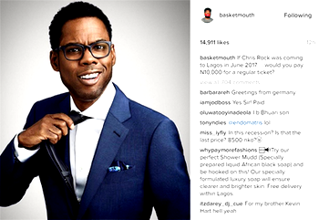Is Basketmouth bringing top American comedian, Chris Rock to Nigeria?