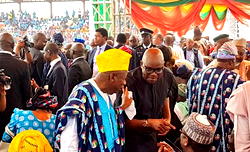 Fayose among the Who’s who at Akeredolu’s swearing-in ceremony