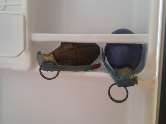 91yr-old man hides World War II era grenades in refrigerator