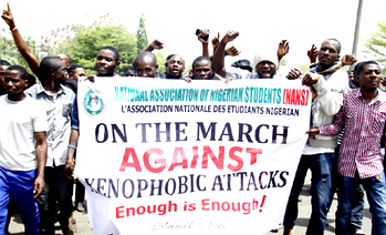 Protesting youths storm South African firms in Abuja