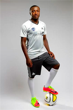 Swope Park Rangers player, Nansel Selbol, donates to Remand Boys Home