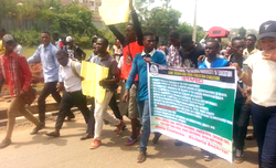 TASUED students protest against poor funding, payment of N10,200 tax clearance