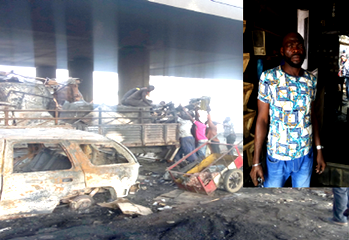 Coconut tanker fire: Scavengers take over area