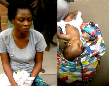 Mother arrested  for dumping four-month-old baby
