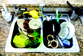 Left-overs in the kitchen sink