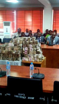 Photos: Police recover millions allegedly paid to INEC officials by Wike