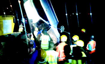 Car plunges into Lagos lagoon, one dies