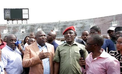 Photos: Gov. Ambode, Sport Minister Dalung inspect National Stadium, Surulere, Lagos