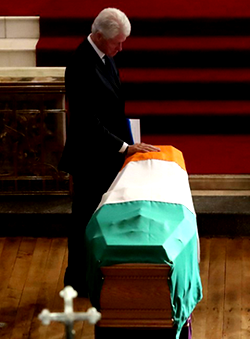 Clinton pleads for peace as N. Ireland’s McGuinness buried