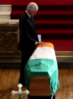 Clinton pleads for peace as N. Ireland’s McGuinness buried