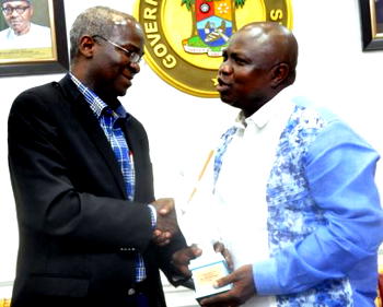 Photos: Raji Fashola visits Ambode in Lagos