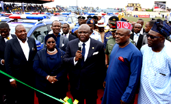 Photos: Gov. Ambode inaugurates Neigbourhood Safety Corps at Agege Mini Stadium, Lagos