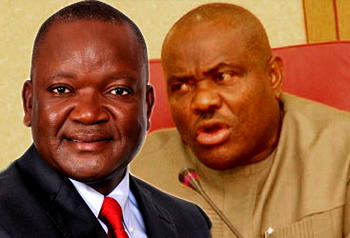 You’re lying about roads construction, Ortom blasts Wike