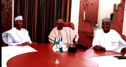 Buhari, Saraki, Dogara discuss ambassadorial nominee list, CJN, Niger Delta, others