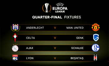 Manchester United to face Anderlecht in Europa League quarter-finals