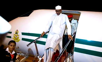 Ag. President, others receive Buhari in Presidential Villa