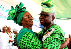 Photos: Fayose celebrates Ekiti women in grand style