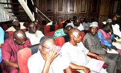 Photos: Arrested 23 INEC officials in court today