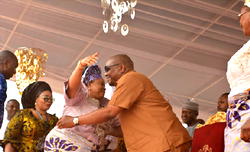 Wike, ex-first lady, Odili, others in Omoku for late Pa Obuah