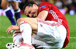 Ibrahimovic out for rest of season