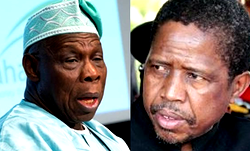 Obasanjo begs Zambian govt. to follow rule of law in dealing with opposition