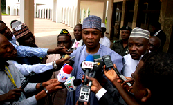 Photos: Saraki, Dogara, others meet Buhari