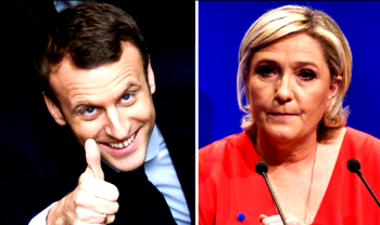 Le Pen, Macron spar as French presidential race narrows slightly