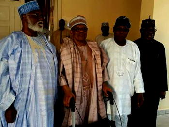 Photo:Buharl’s Health: Obasanjo, IBB, Abdulsalami meet In Minna