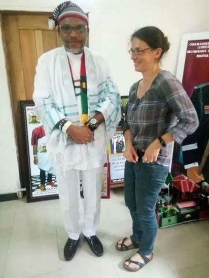 Photos: Nnamdi Kanu and a Deutsche reporter