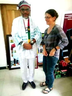 Photos: Nnamdi Kanu and a Deutsche reporter