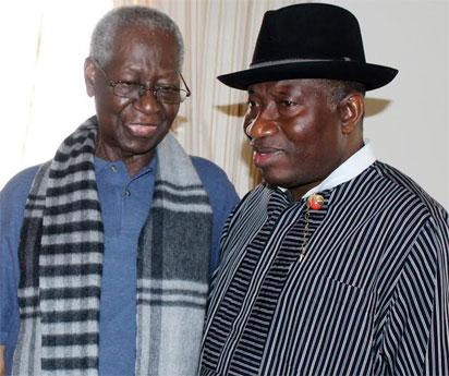 Photo: Goodluck Jonathan condoles with Tony Anenih