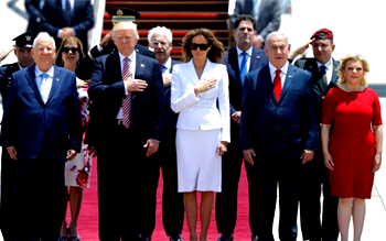 Netanyahu’s wife, offers sympathetic words to visiting Trump, wife