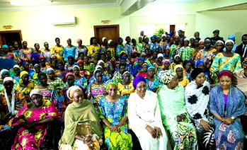 Aisha Buhari visits 82 freed Chibik girls