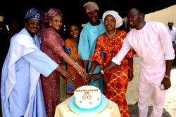 Ajimobi, wife celebrate media aide, Yomi Layinka, at 60