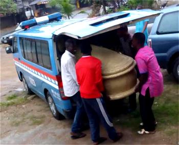 Photos: FRSC ambulance used in conveying private  corpses  in Ikot Ekpene