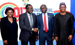 Photos: Press briefing by commissioner for energy and mineral resources , Hon Olawale Oluwo