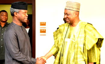 Breaking: Osinbajo, former VP Sambo in closed door meeting