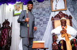 Photos: Obong of Calabar confers chieftaincy title on Osinbajo