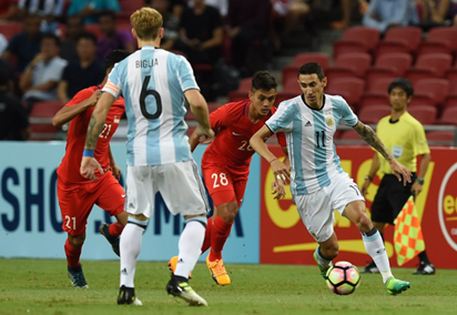 Messi-less Argentina smash six past Singapore