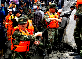 At least five bodies found after huge China landslide: official