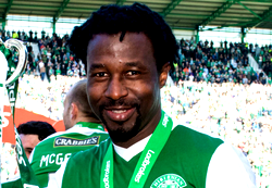 Cardiff City beam searchlight on Efe Ambrose