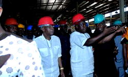 #MadeInNigeria photos: Lai Mohammed at  Innoson plant in Nnewi