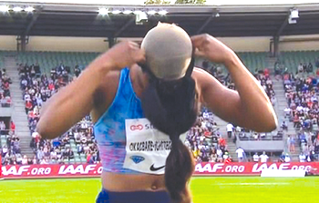 Video: Okagbare’s blown out wig attracts 134, 000 views