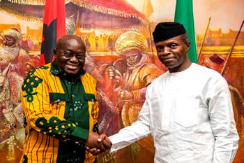 Photos: Osinbajo receives Ghana’s President Nana Akufo-Addo in Abuja