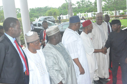 Photos: Ag. president meets with govs over security situation in the country