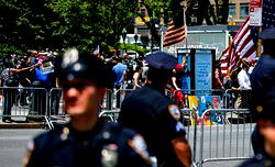 Protests for, against Islamic law rock Trump’s US cities