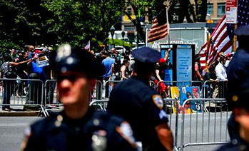 Protests for, against Islamic law rock Trump’s US cities