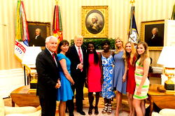 Breaking(Photo): Trump takes picture with Chibok girls