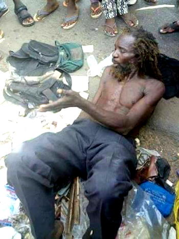 Suspected criminal disguises as madman to rob residents